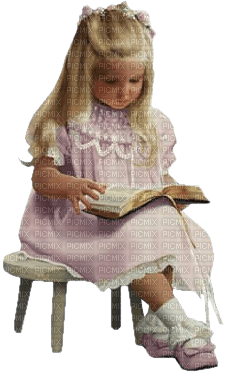 Kaz_Creations Baby Enfant Child Girl Book - Free PNG