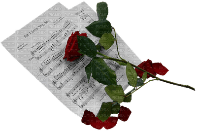 chantalmi partition rose musique - zdarma png