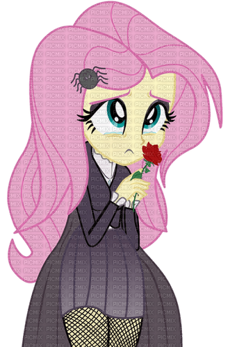 Fluttershy goth - Free PNG