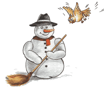 bonhomme de neige - Gratis geanimeerde GIF