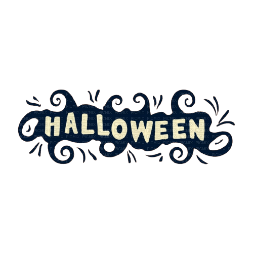 halloween text logo - png ฟรี