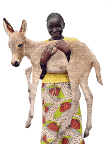 Kaz_Creations Girl and Donkey - Free PNG