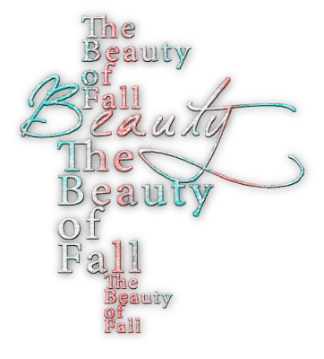 soave text autumn beauty fall pink teal - бесплатно png