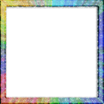 rainbow frame glitter - GIF animate gratis