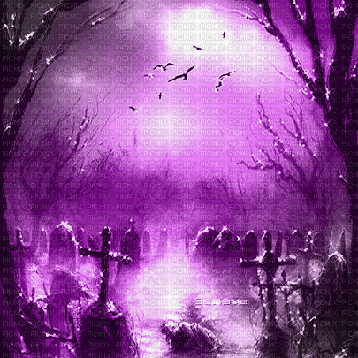 soave background animated gothic cemetery purple - Gratis animeret GIF