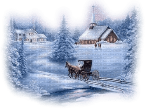 iglesia  invierno navidad  dubravka4 - фрее пнг
