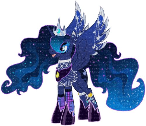 edgy emo princess luna my little pony - Free PNG