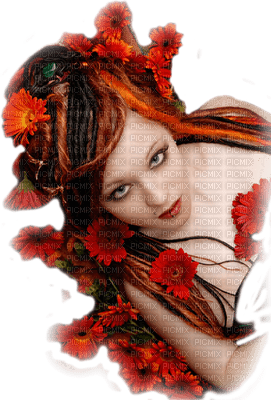 Kaz_Creations Woman Femme Flowers - PNG gratuit