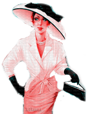 Y.A.M._Vintage retro Lady hat - ilmainen png