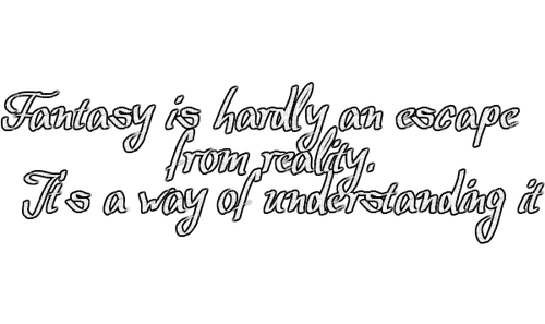 Fantasy is hardly an escape from reality - gratis png