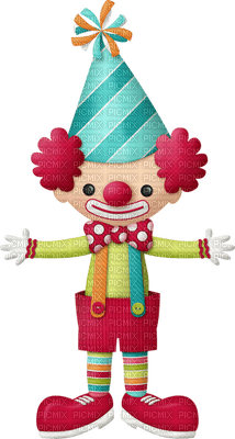Birthday-Clown-deco-minou52 - zadarmo png