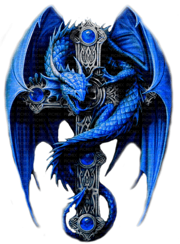 blue  dragon by nataliplus - 免费PNG