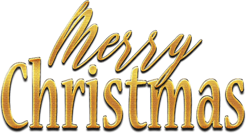 Merry Christmas.Text.Gold - бесплатно png