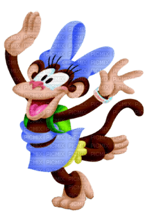 Kaz_Creations Disney Cartoons Monkey - PNG gratuit