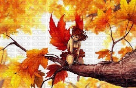 autumn fairy fantasy laurachan - png ฟรี