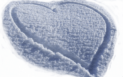 szív a hóban - heart in the snow - darmowe png