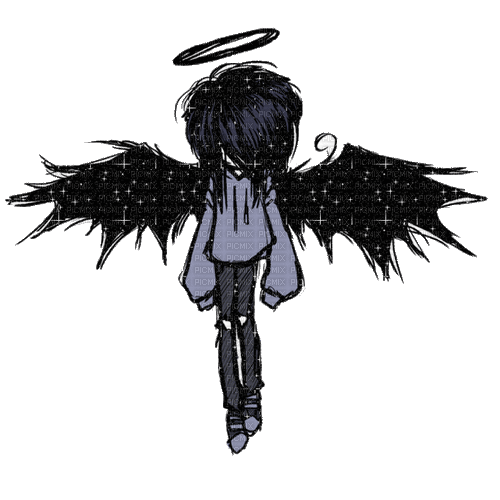 emo angel boy - Безплатен анимиран GIF