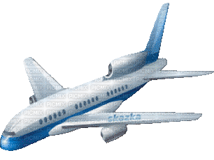 Самолет - Zdarma animovaný GIF