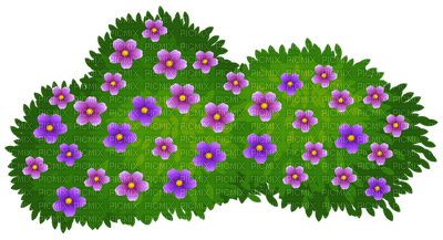 Kaz_Creations Deco Bush With Flowers - png ฟรี