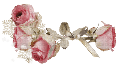 pink-roses-flower-deco-minou52 - 免费PNG