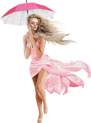 mujer con paraguas by EstrellaCristal - ücretsiz png