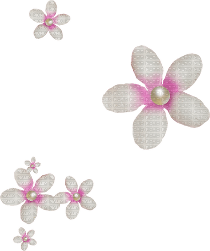 kikkapink deco scrap pink flowers - 免费PNG