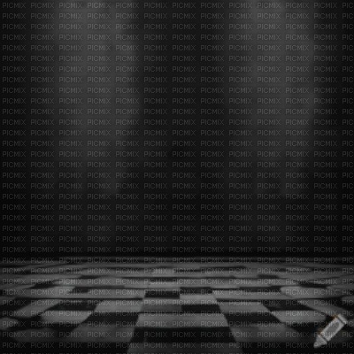 Black Grunge Background with Checkerboard Floor - 無料png