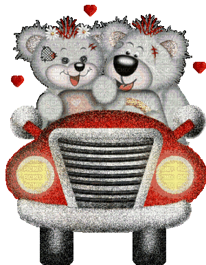 munot - taxi - teddybär - teddybear - nounours - GIF animado grátis