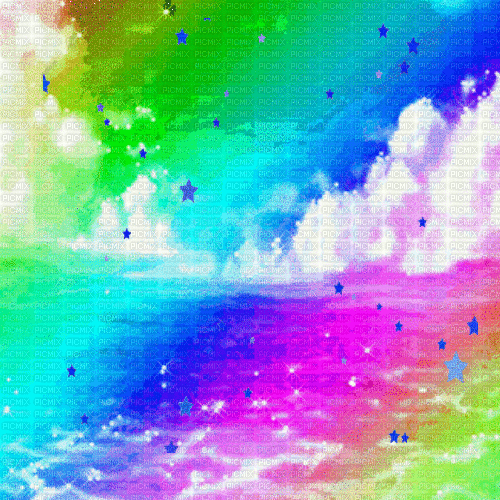 ME / Bg. animated.sea.sparkles.rainbow.idca - GIF animado grátis