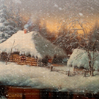 Winter snow background - 免费动画 GIF