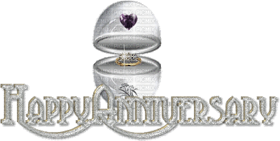 Happy Anniversary, happy , anniversary , wedding , greeting , celebrate ,  ring , glitter , animated , deco - Free animated GIF - PicMix