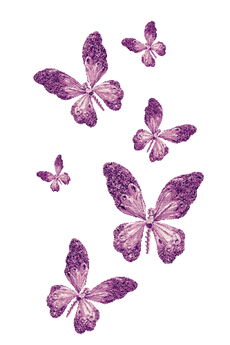 Animated.Butterflies.Purple - By KittyKatLuv65 - Bezmaksas animēts GIF