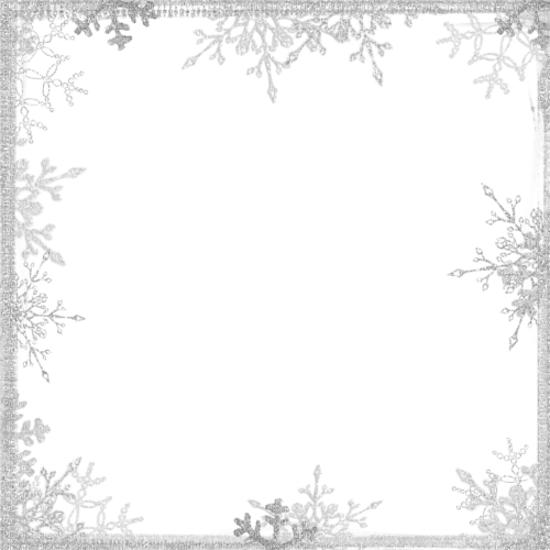 Snowflake.Frame.Silver.White - бесплатно png