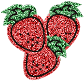 glitter strawberries - Free animated GIF