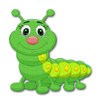 Kaz_Creations Cute Cartoon Caterpillar - ücretsiz png