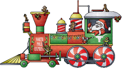 christmas train - Darmowy animowany GIF