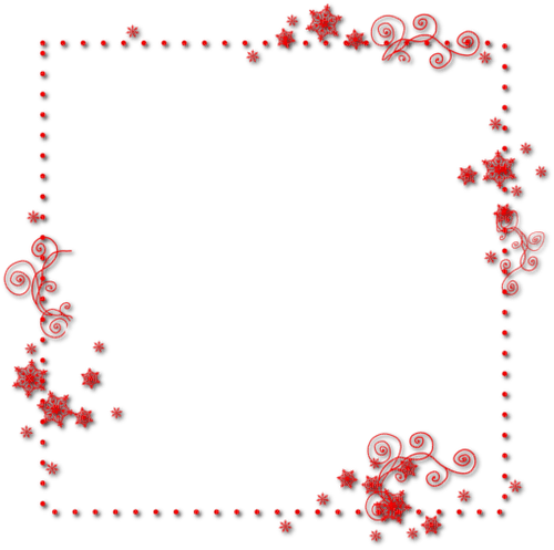 Snowflake.Frame.Red - PNG gratuit