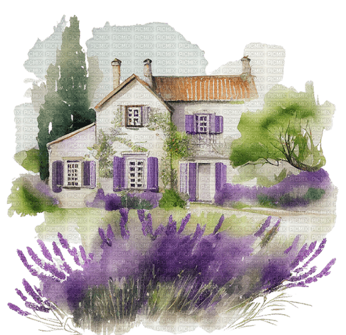 violet, lavender, landscape, summer - png gratis
