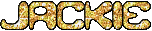 jackie in gold glitter - Gratis geanimeerde GIF