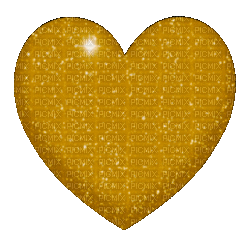 golden heart gif - Gratis animeret GIF