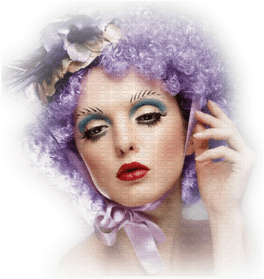 woman purple hair bp - δωρεάν png