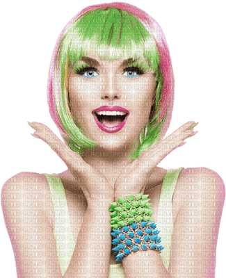 woman green hair bp - gratis png