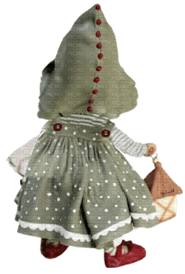 gnome child enfant lanterne - PNG gratuit