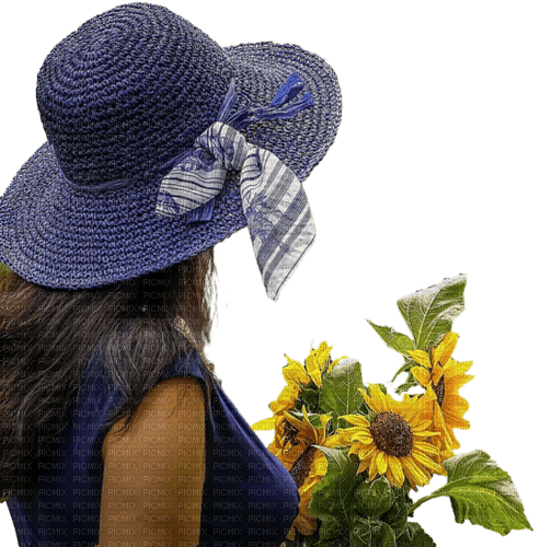 Sunflower.Tournesol.Woman.Victoriabea - Free PNG