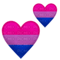 Bisexual emoji hearts - ingyenes png