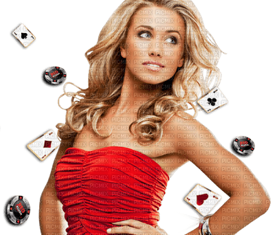 Kaz_Creations Woman Femme Red Gambling Betting - PNG gratuit