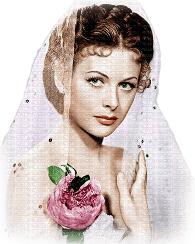 soave woman vintage face hedy lamarr pink green - zdarma png