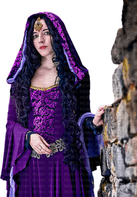 mujer violera purpura - gratis png