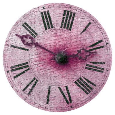 pink clock - zdarma png