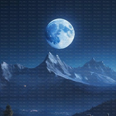 Mountains with Moon View - png gratis